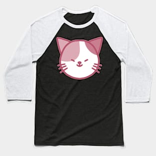 Magenta Kitty Cat Baseball T-Shirt